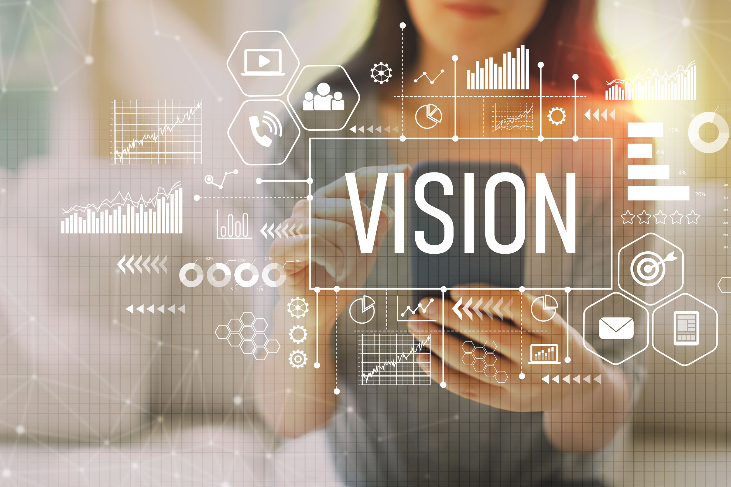 Vision with woman using a smartphone #trustedpartner, #trustedadvisor